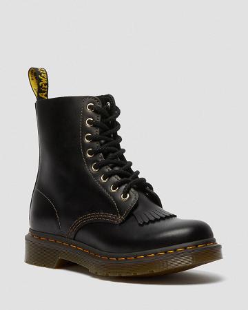 Women's Dr Martens 1460 Pascal Abruzzo Leather Ankle Boots Black | AU 14NWY